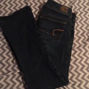 AEO dark wash flare jeans